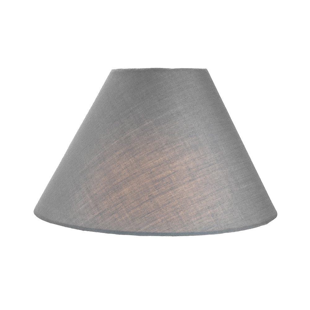 Traditional 10" Grey Cotton Coolie Lampshade Suitable for Table Lamp or Pendant Image 2