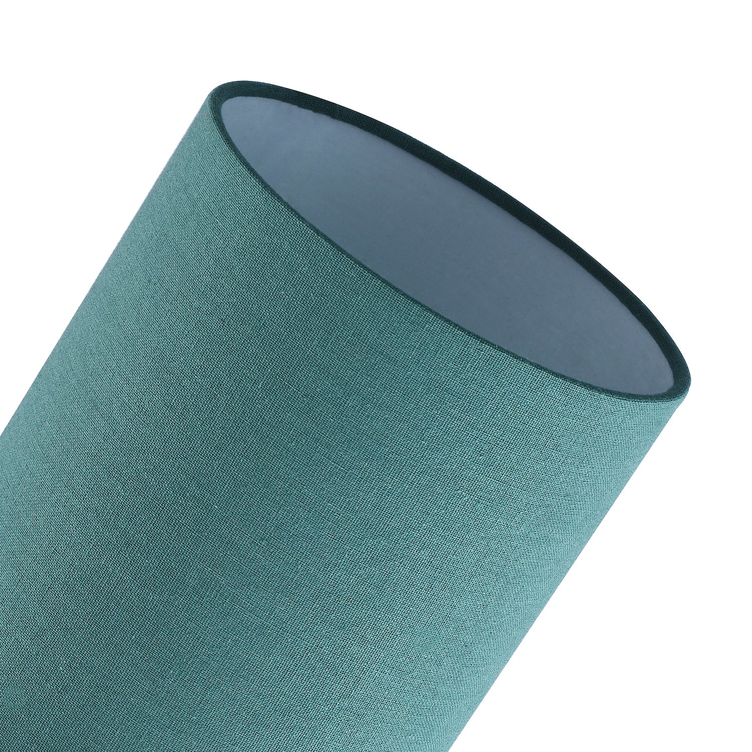 Contemporary and Stylish Forest Green Linen Fabric Tall Cylindrical Lampshade Image 4