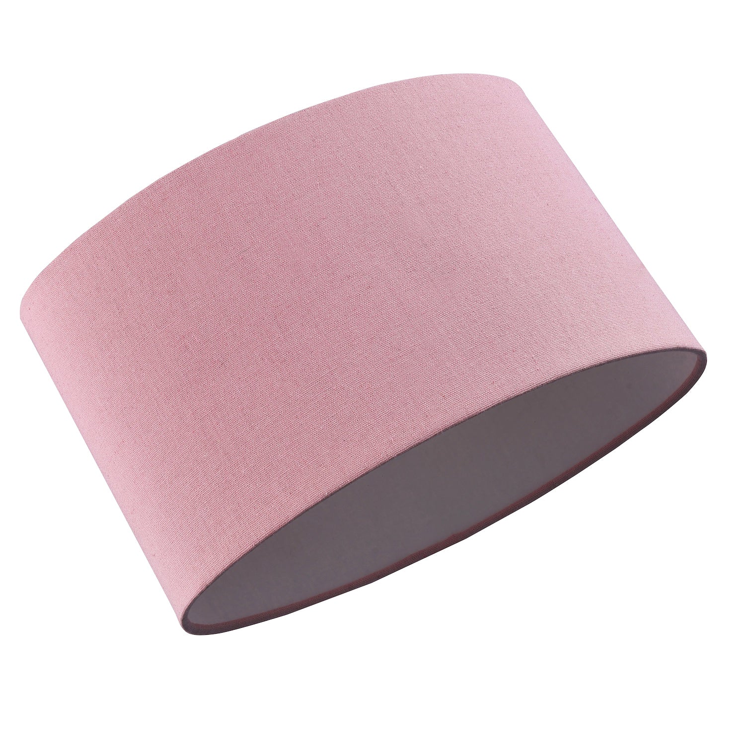 Contemporary and Stylish Blush Pink Linen Fabric Oval Lamp Shade - 30cm Width Image 4