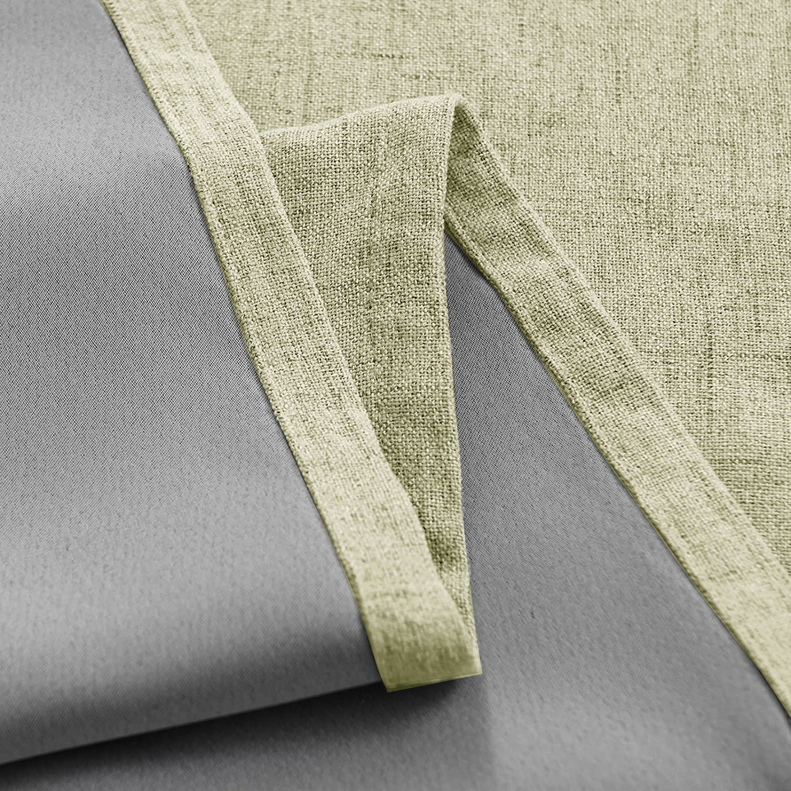Mint Green Lined Blackout Eyelet Curtains - 46 x 63 Inch Drop - Pair Image 3