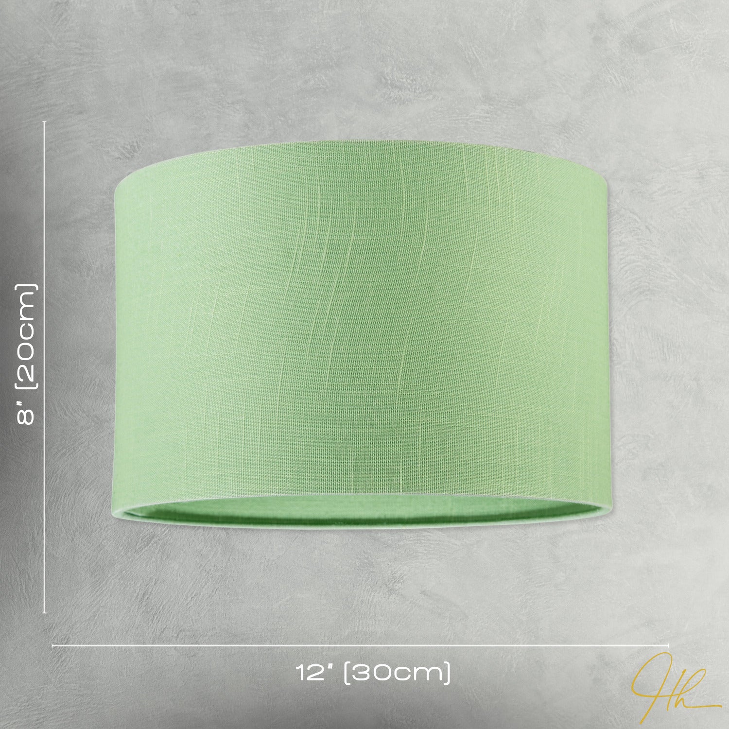 Designer Frosted Lime Green Textured Linen Fabric Circular Lamp Shade Image 7