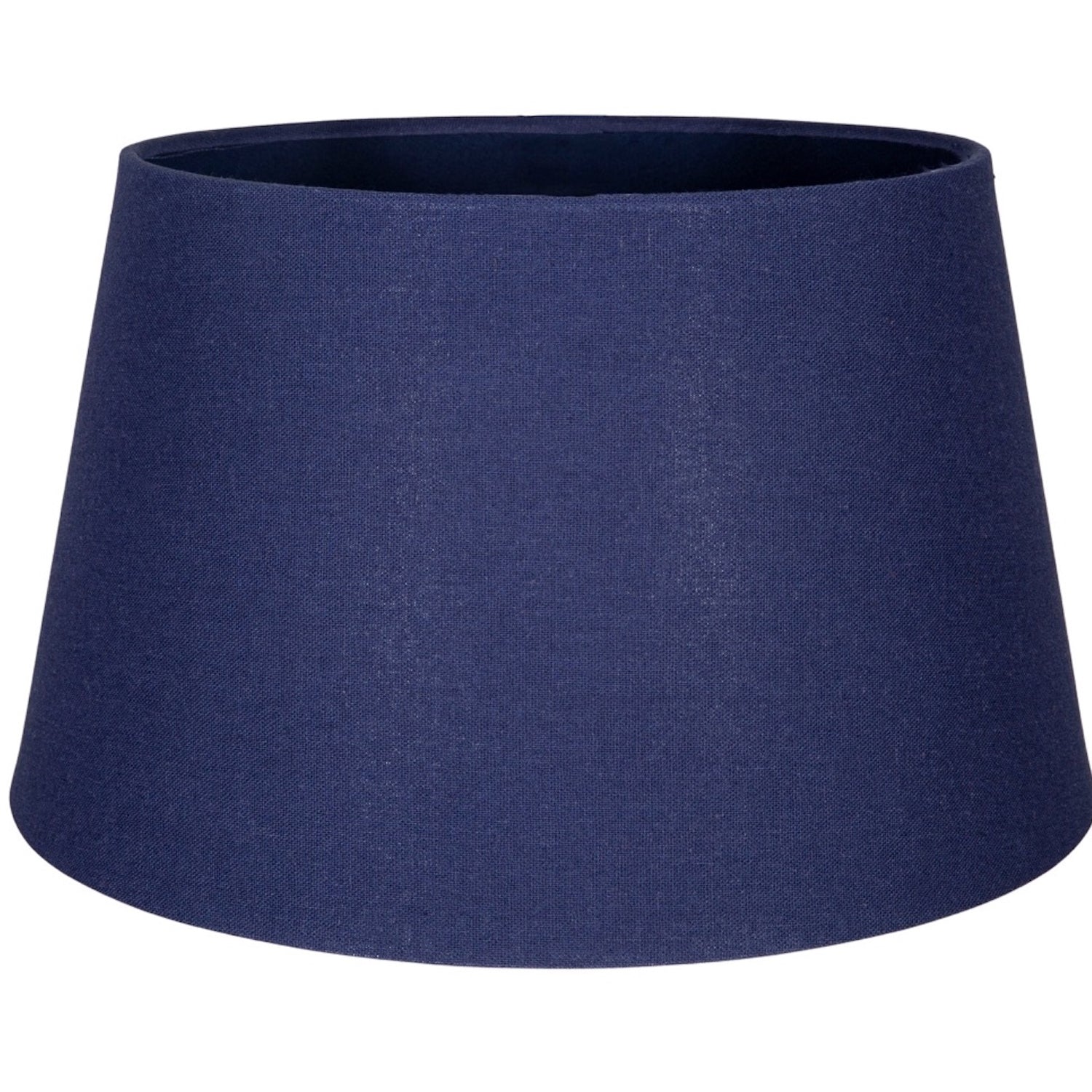 Traditional 14 Inch Navy Blue Linen Drum Table/Pendant Lampshade 60w Maximum Image 3