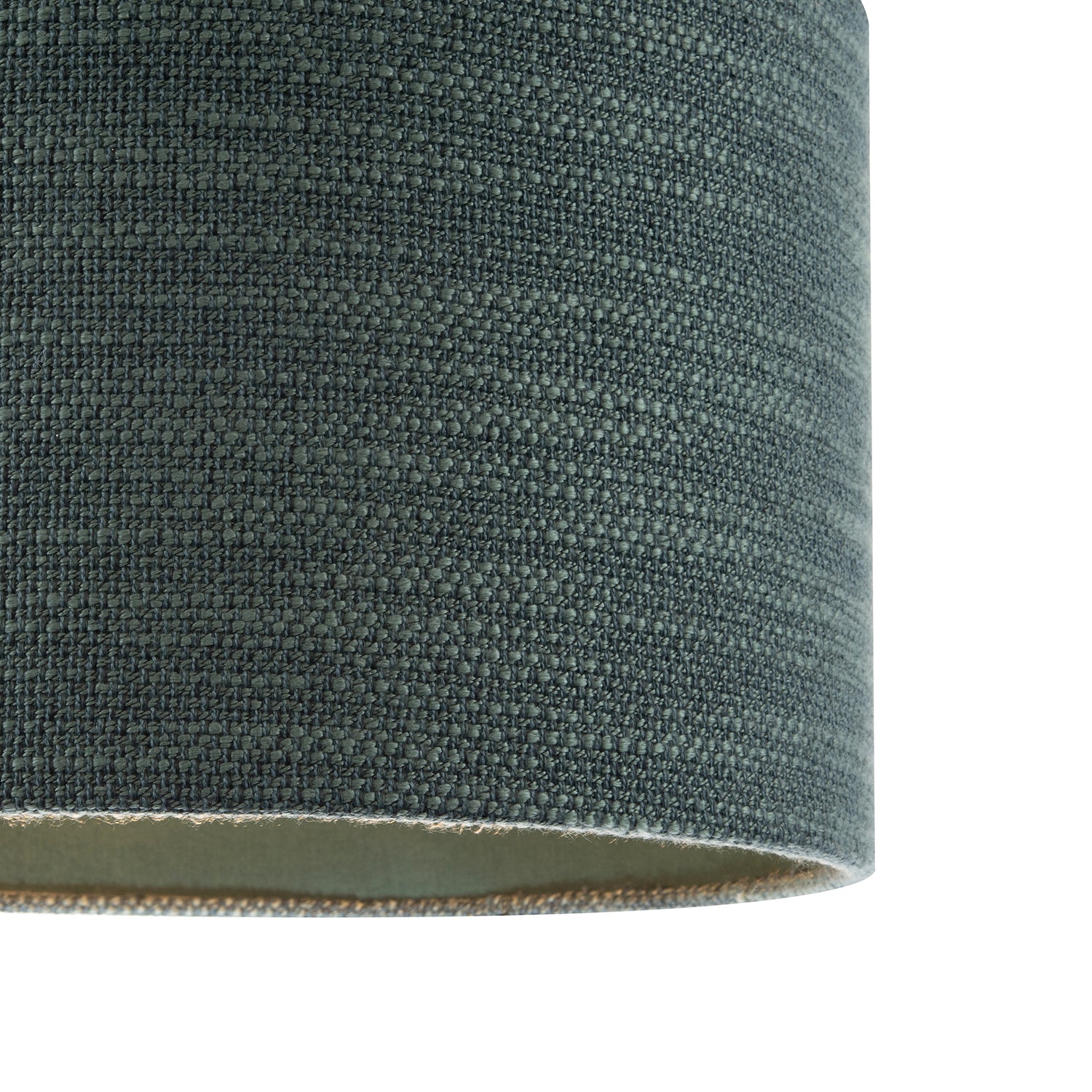 Designer Bobbled and Textured Linen Lamp Shade in Dark Emerald Green Image 3