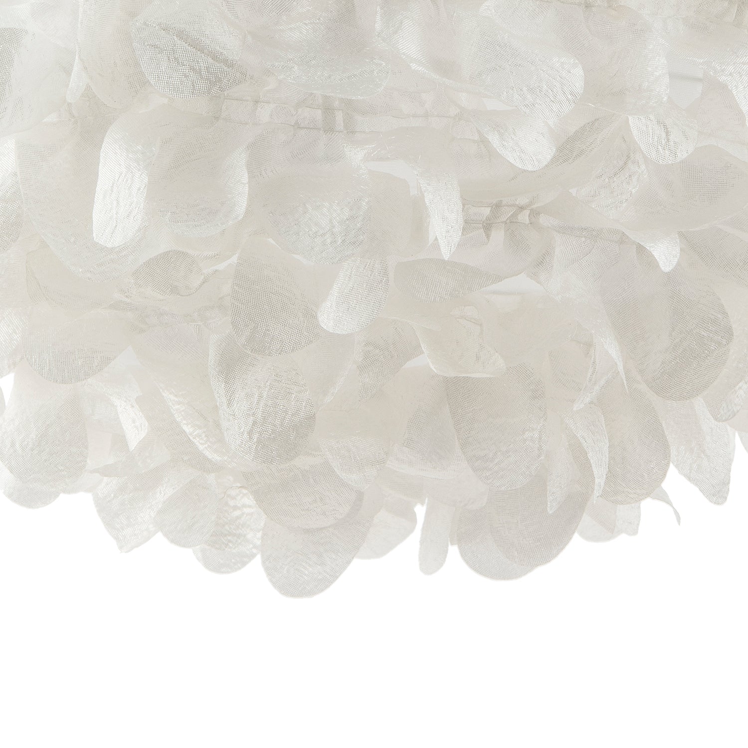 Chic Designer 30cm Pendant Light Shade with White Fabric Folded Petals Image 4
