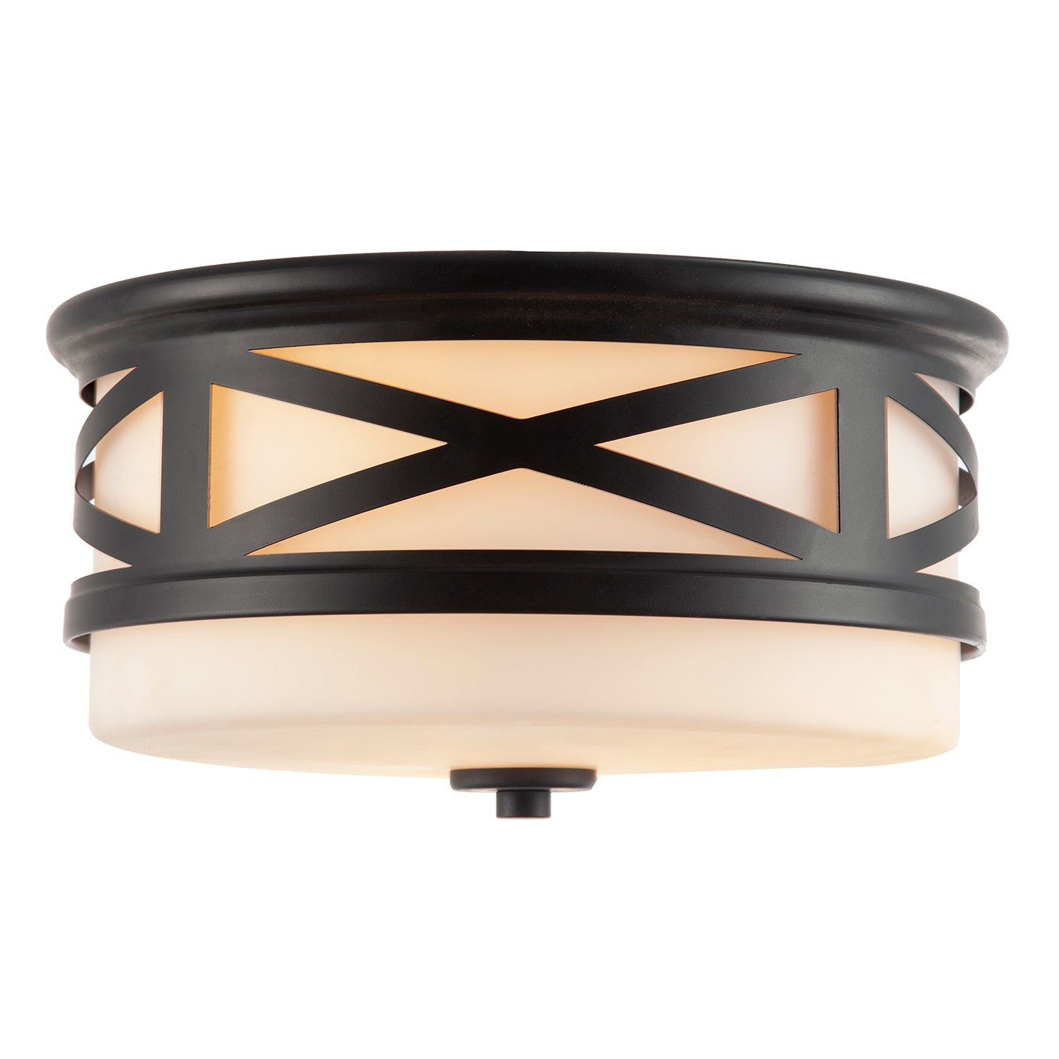 Vintage Classic Bathroom Flush Ceiling Light Fitting in Matte Black Image 3