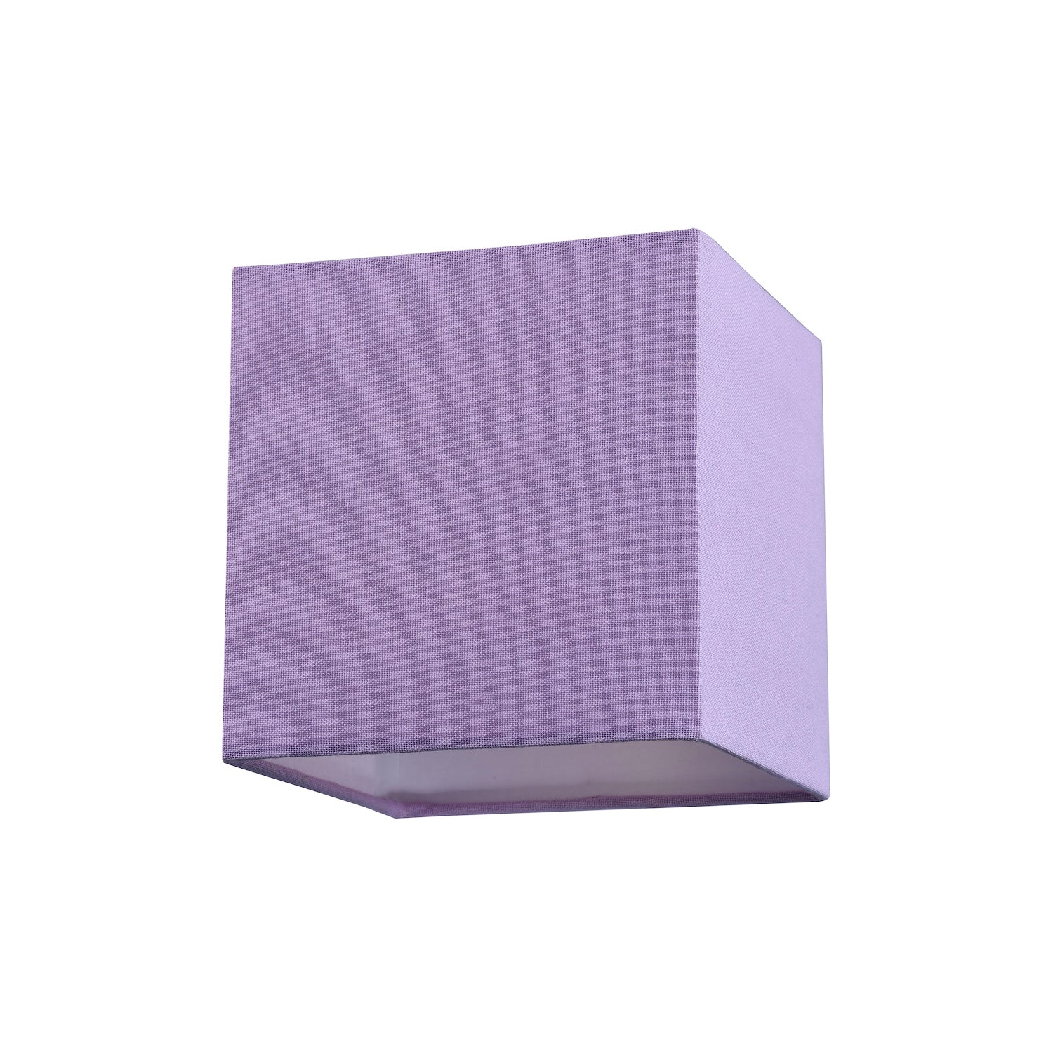 Contemporary and Stylish Soft Lilac Linen Fabric Square 16cm Lamp Shade Image 1