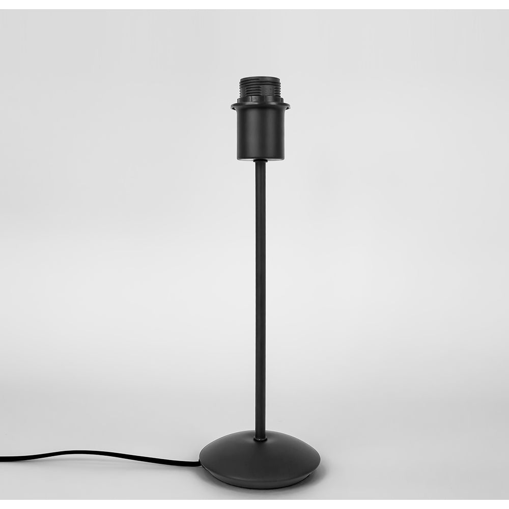 Contemporary and Sleek Matt Black Metal Table Lamp Base with Inline Switch Image 2