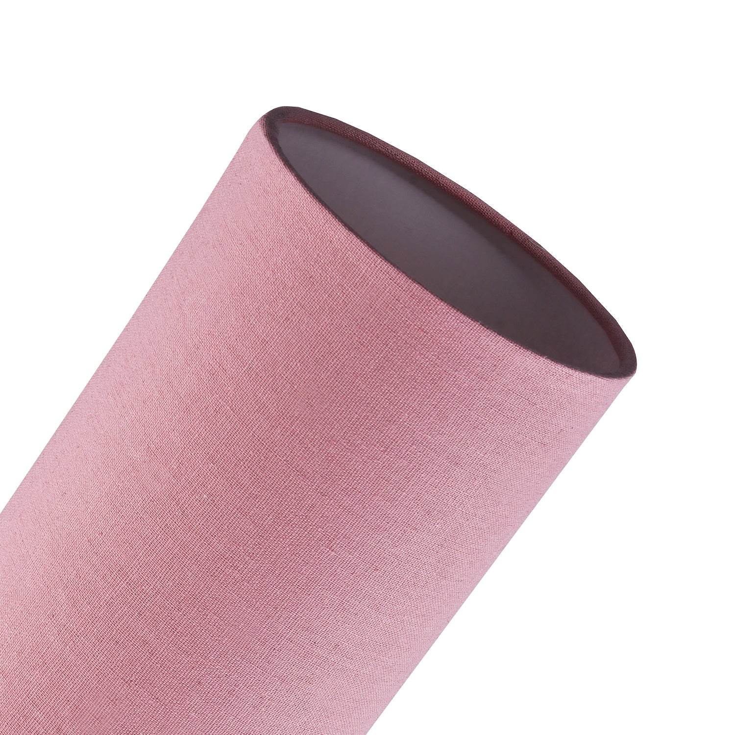 Contemporary and Stylish Blush Pink Linen Fabric Tall Cylindrical Lampshade Image 3