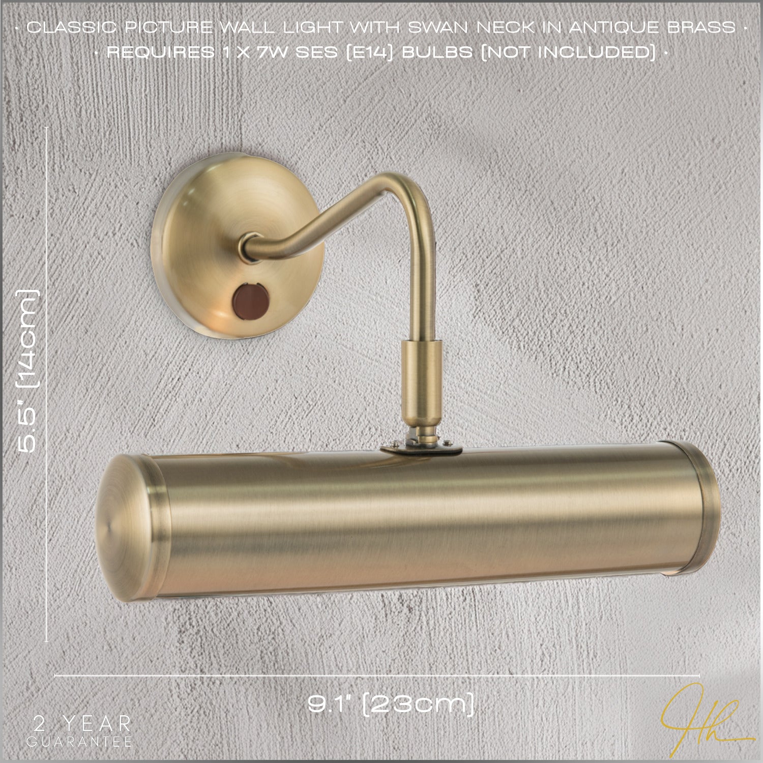 Classic Traditional Picture Wall Light in Antique Brass with Switch Button Image 6