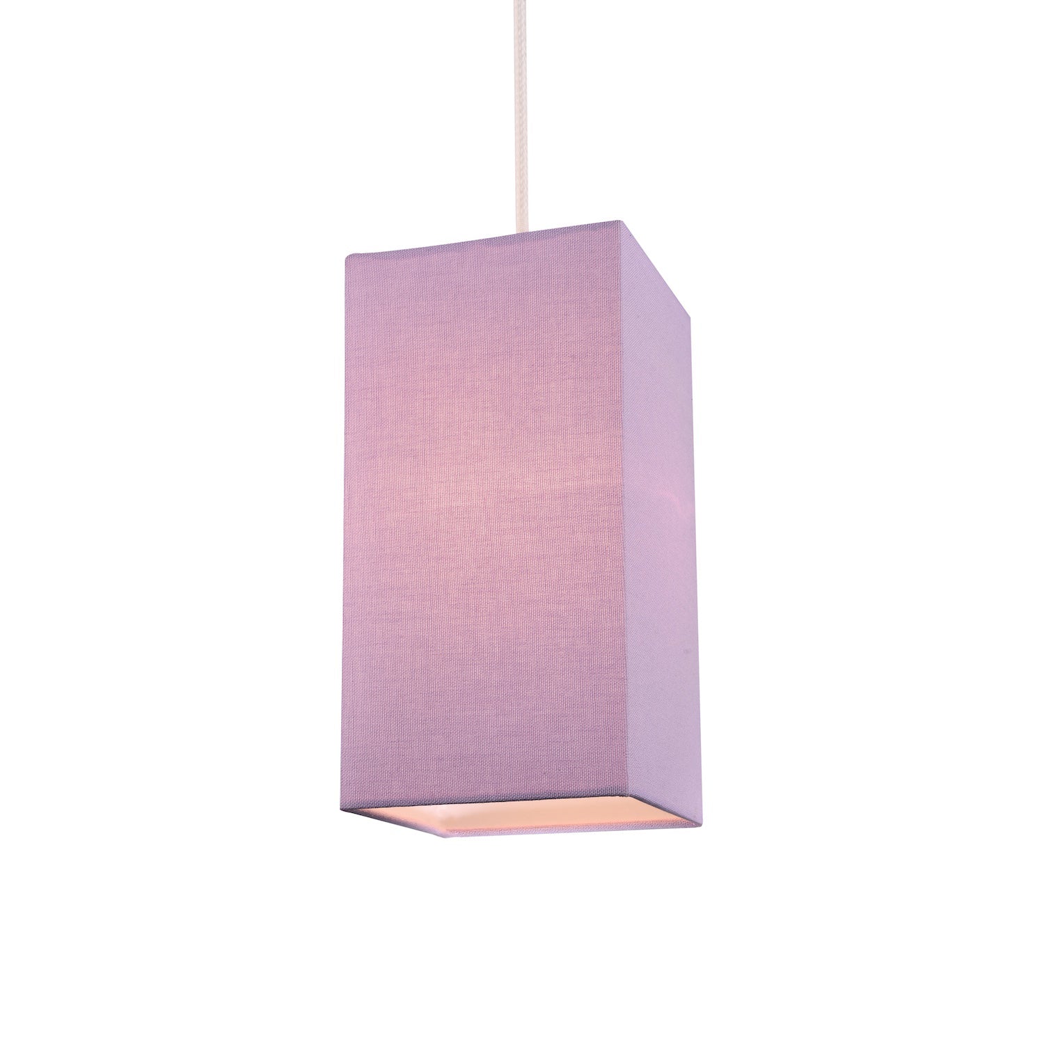 Contemporary and Stylish Soft Lilac Linen Fabric Tall Rectangular 25cm Lampshade Image 2