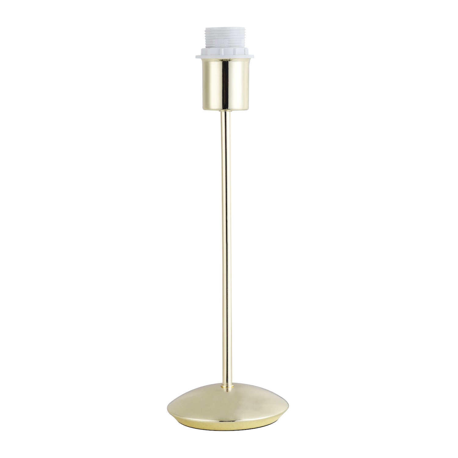 Contemporary and Sleek Polished Brass Metal Table Lamp Base with Inline Switch Image 1