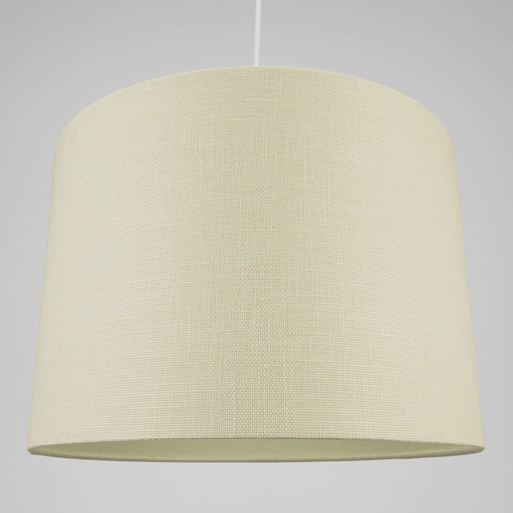 Contemporary and Sleek Cream Linen 16" Lamp Shade with Cotton Inner Lining Image 6