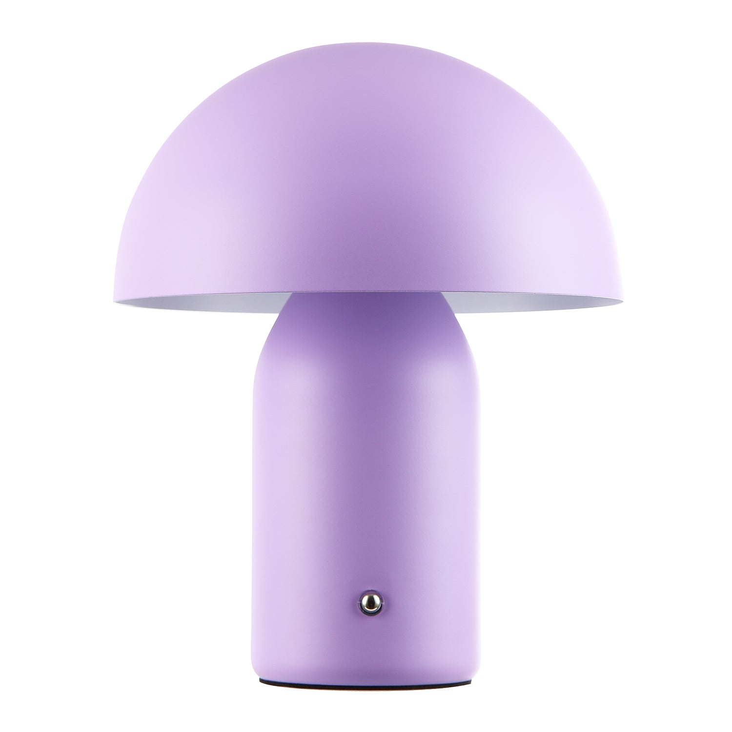 Modern Rechargeable Mushroom Table Lamp in Mat Lilac with Touch Dimmer Button Image 1