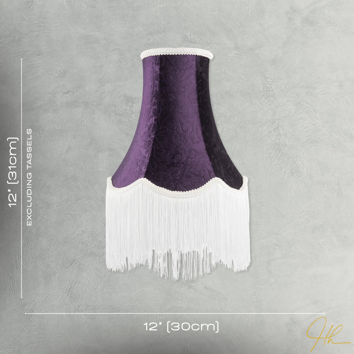 Victorian Styled Vintage Tall Lamp Shade in Purple Floral Velvet Image 7