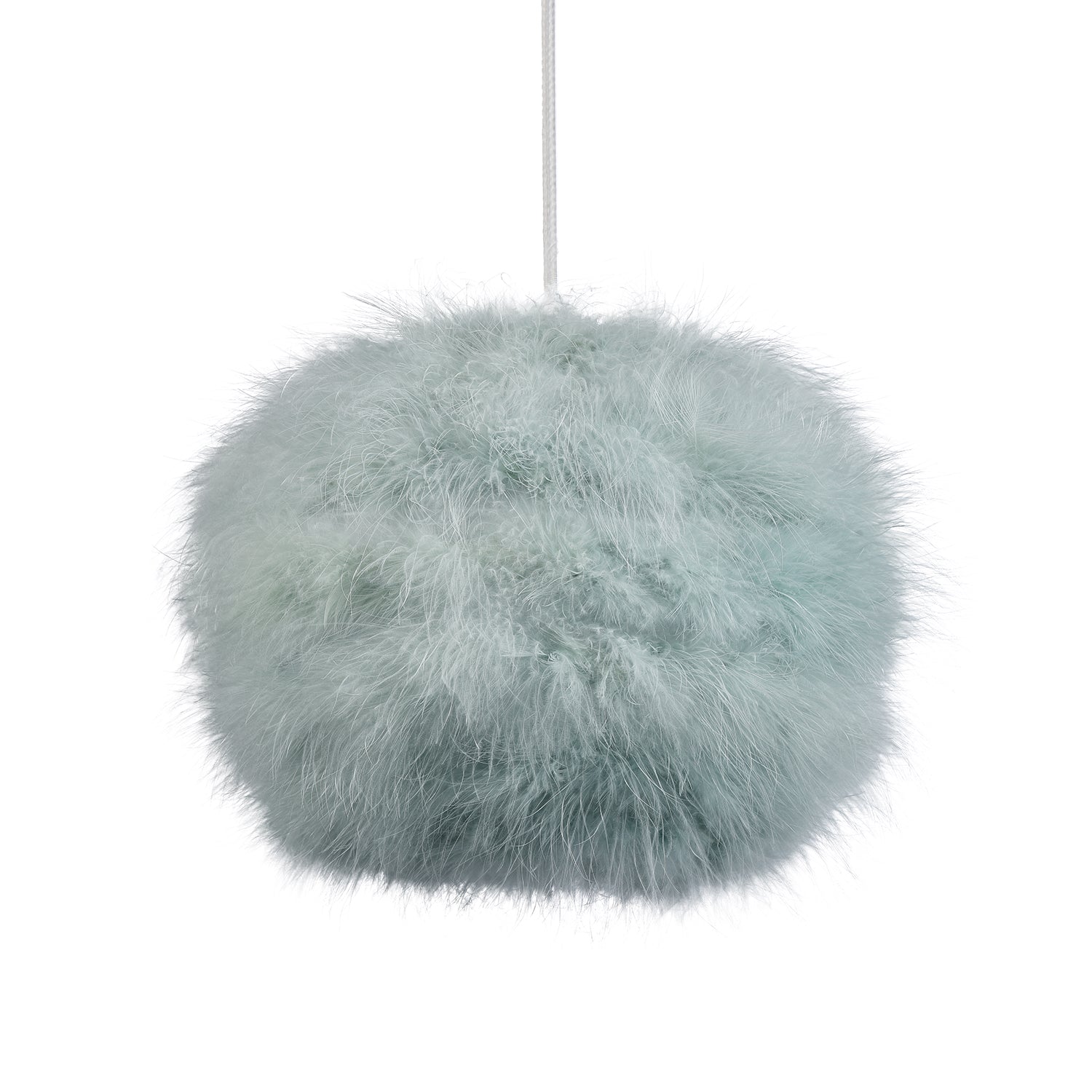 Modern and Distinctive Small Real Duck Egg Feather Decorated Pendant Light Shade Image 1