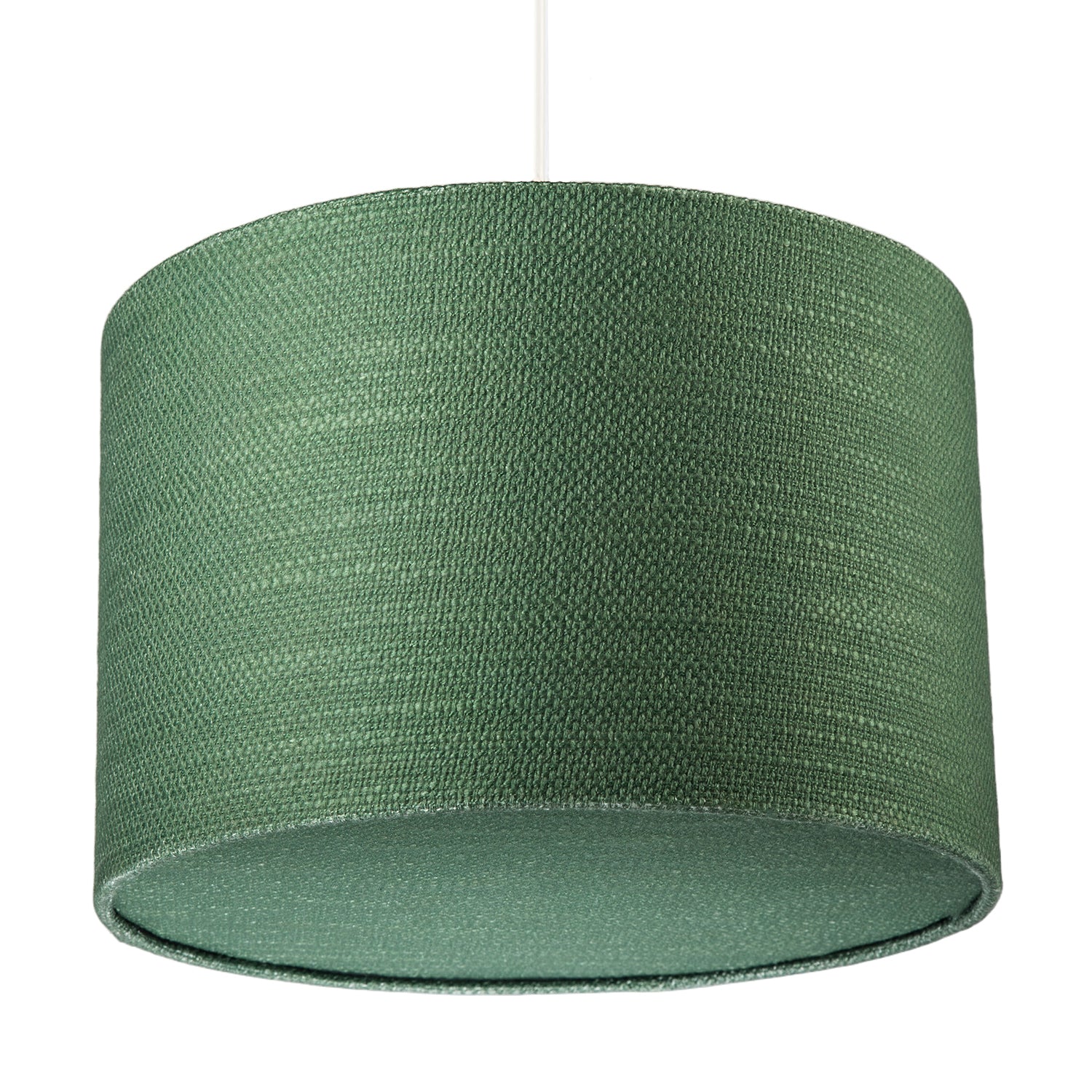 Vineyard Green Textured Linen Pendant Lighting Shade with Diffuser Image 3