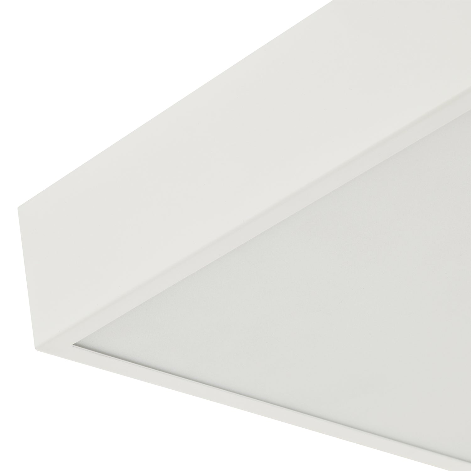 Modern 25w Bright LED Flush Square Ceiling Light in Mat White with Opal Diffuser Image 4