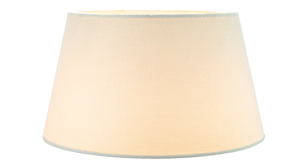 Classic 10 Inch Cream Linen Fabric Drum Table/Pendant Lamp Shade 60w Maximum Image 2