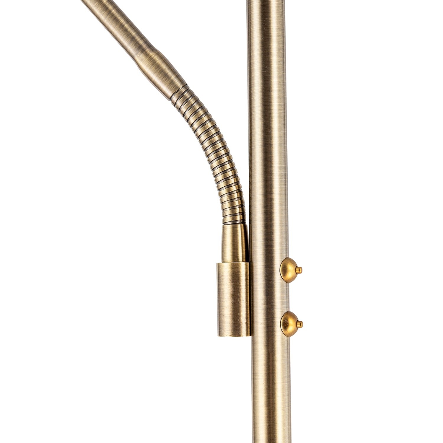 Halo LED Mother and Child Floor Lamp in Antique Brass with Dimmers Image 4