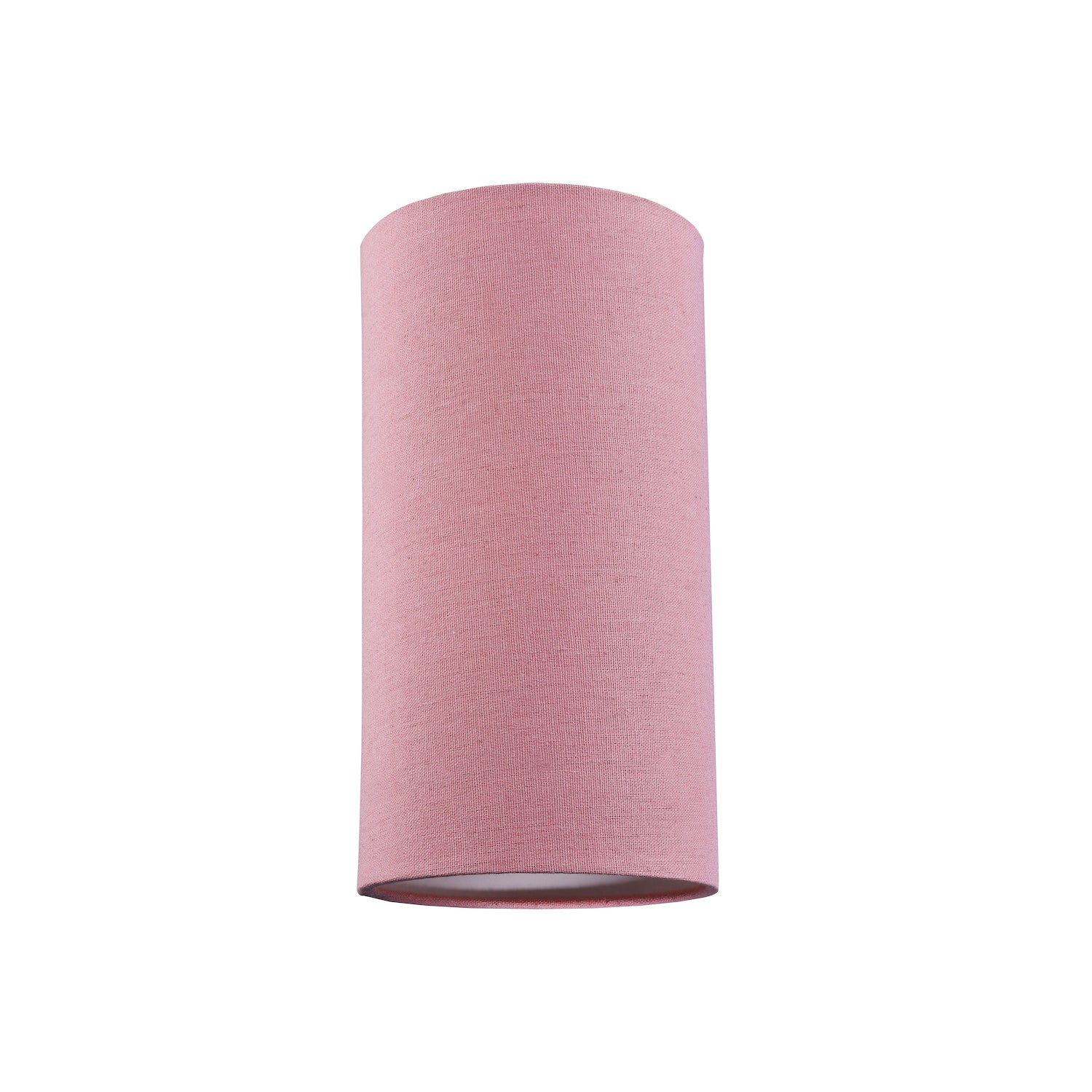 Contemporary and Stylish Blush Pink Linen Fabric Tall Cylindrical Lampshade Image 1