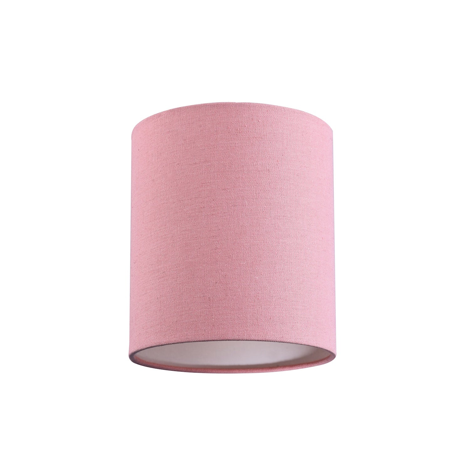 Contemporary and Elegant Blush Pink Linen Fabric 18cm High Cylinder Lamp Shade Image 1