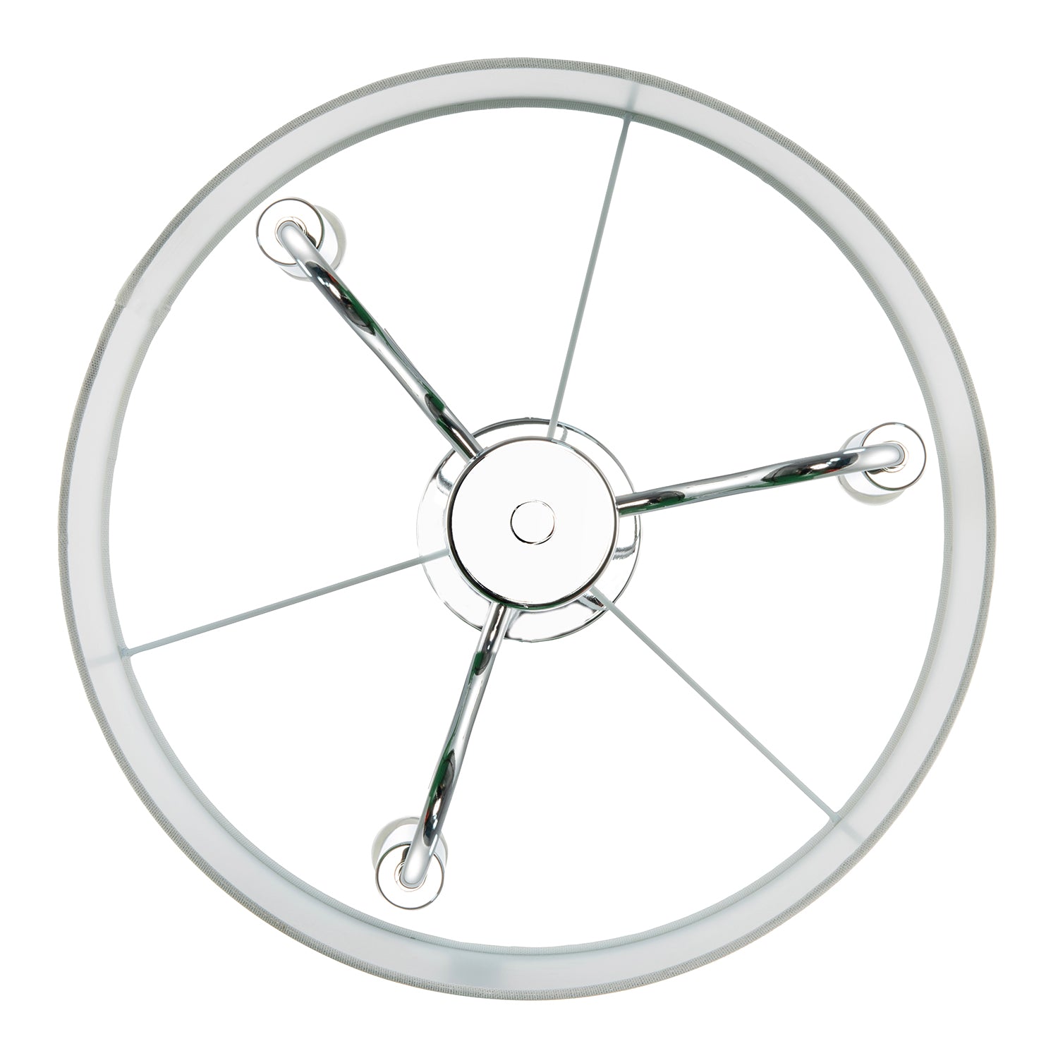 Chic Chandelier Semi Flush Ceiling Light in Polished Chrome with Shade Image 5