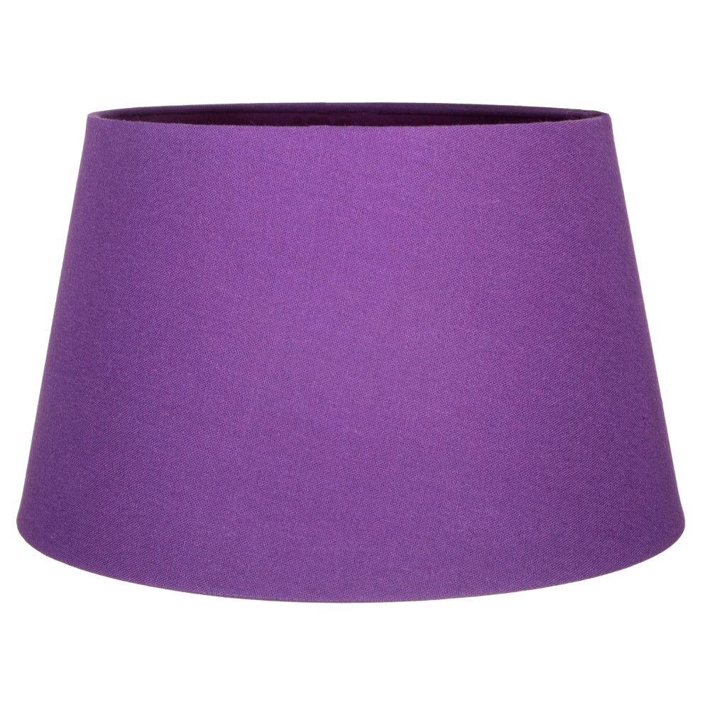 Traditional 30cm Purple Linen Fabric Drum Table/Pendant Shade 60w Maximum Image 1