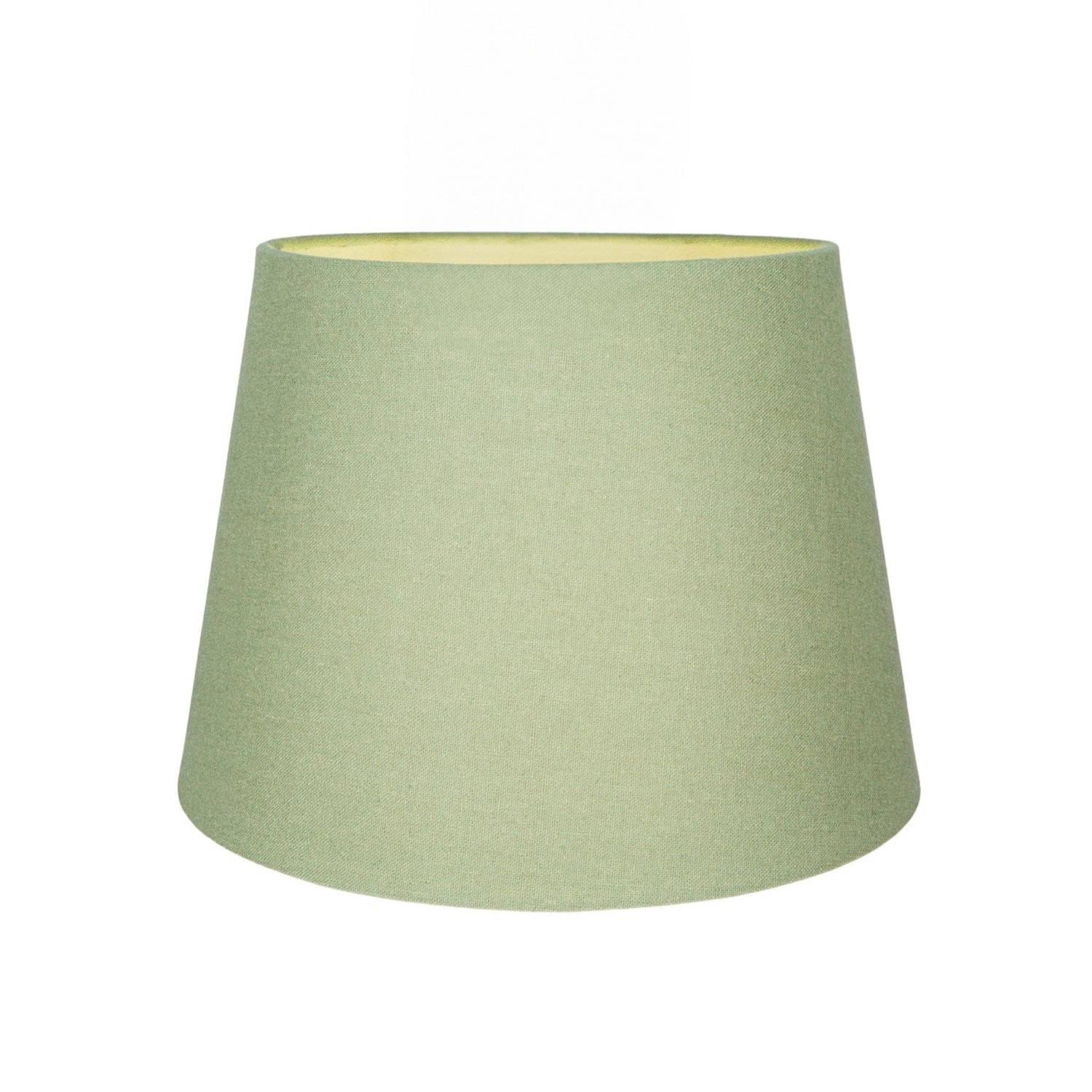 Traditional 6 Inch Olive Green Linen Drum Clip-On Lamp Shade 40w Maximum Image 2