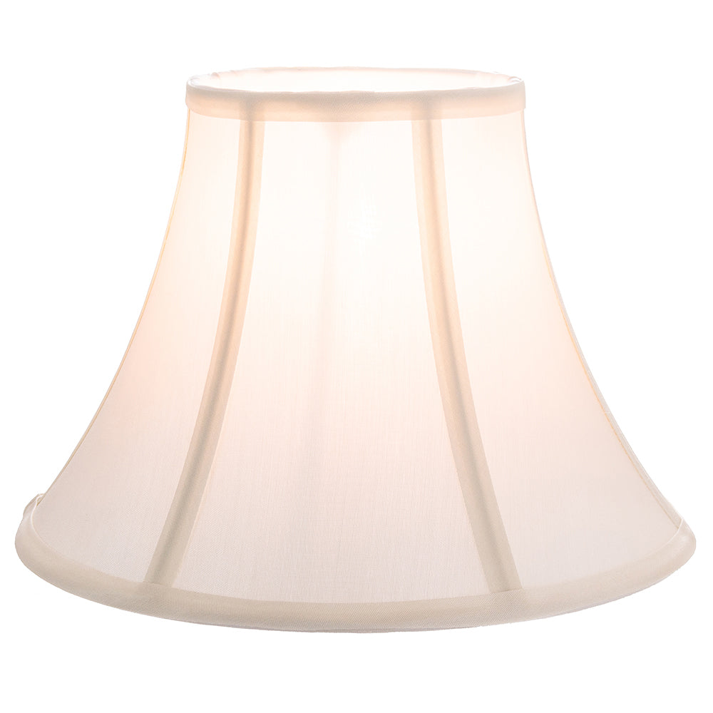 Traditional Empire Shaped 14 Inch Lamp Shade in Rich Silky Cream Cotton Fabric Image 2