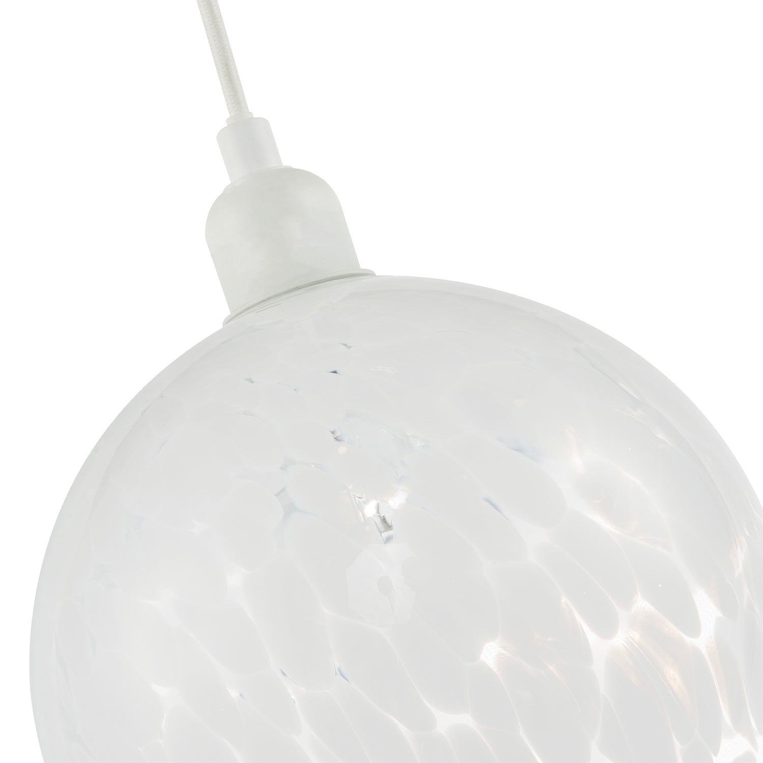 Modern Opal White Snowflake 20cm Glass Pendant Ceiling Lamp Shade Image 3