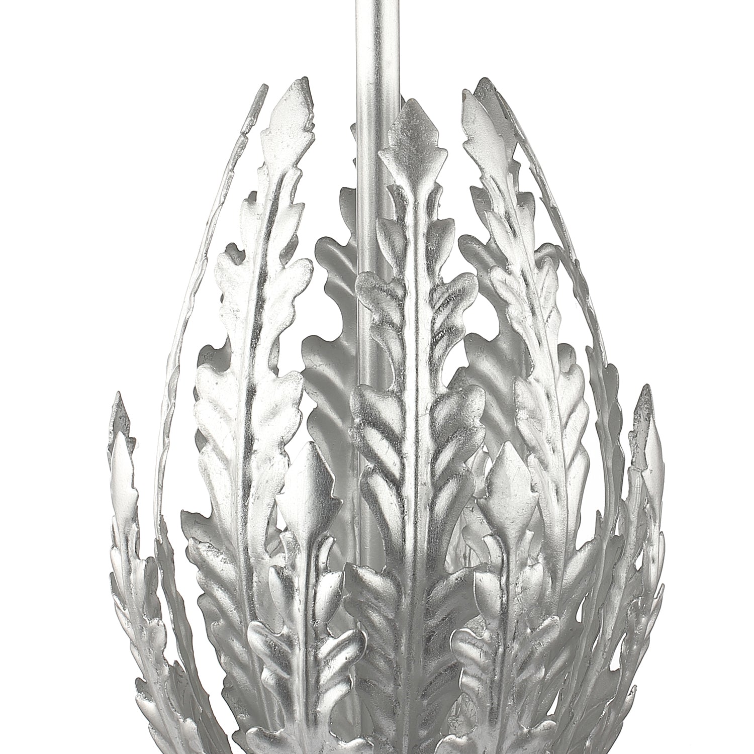 Contemporary and Unique Layer Leaf Table Lamp Base in Beautiful Silver Foil Leaf Image 2