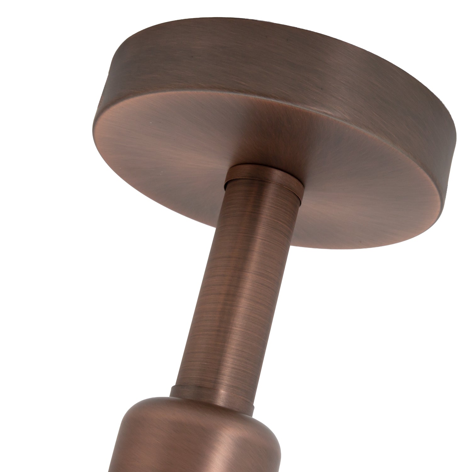 Contemporary Designer Short Semi Flush Antique Copper Ceiling Light Image 5