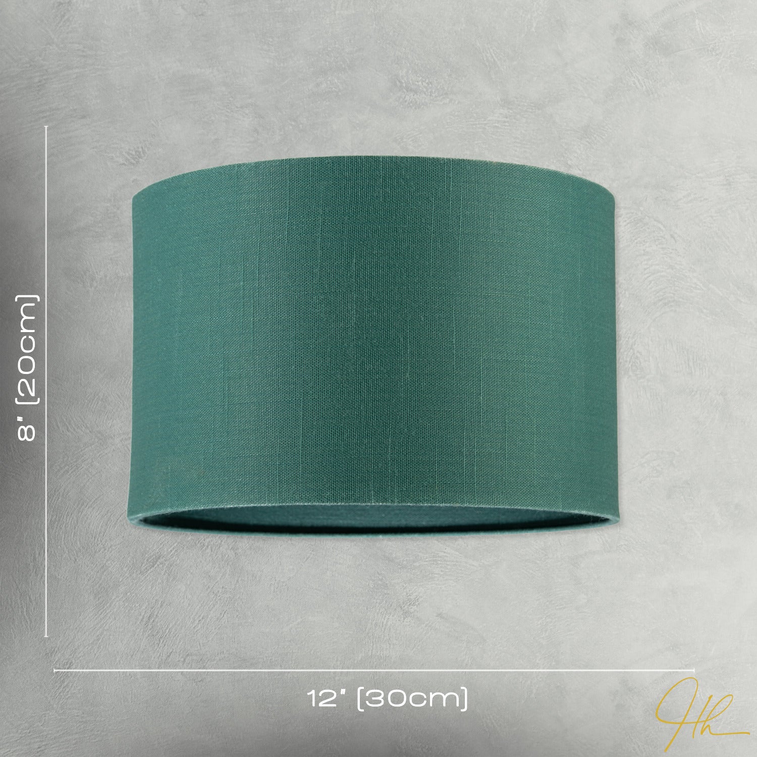 Designer Fir Forest Green Textured Linen Fabric Circular Lamp Shade Image 7