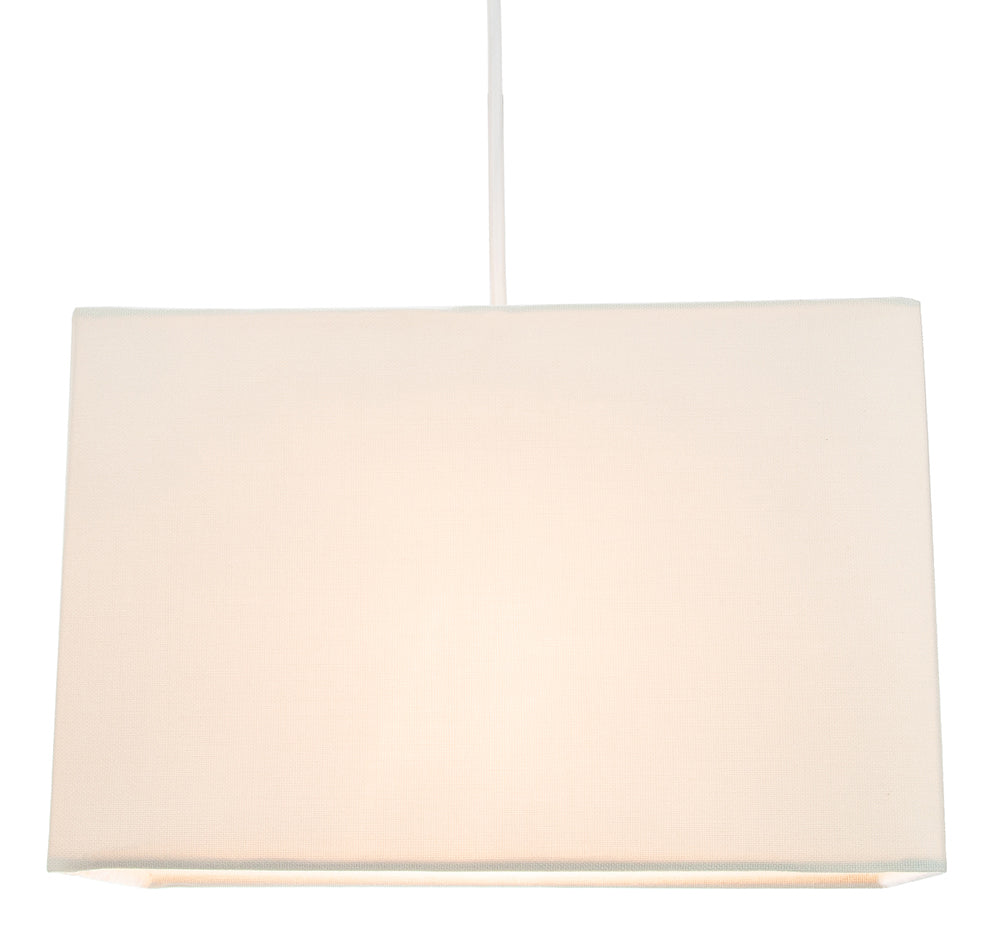 Contemporary and Stylish Soft Cream Linen Fabric Rectangular Lamp Shade Image 7