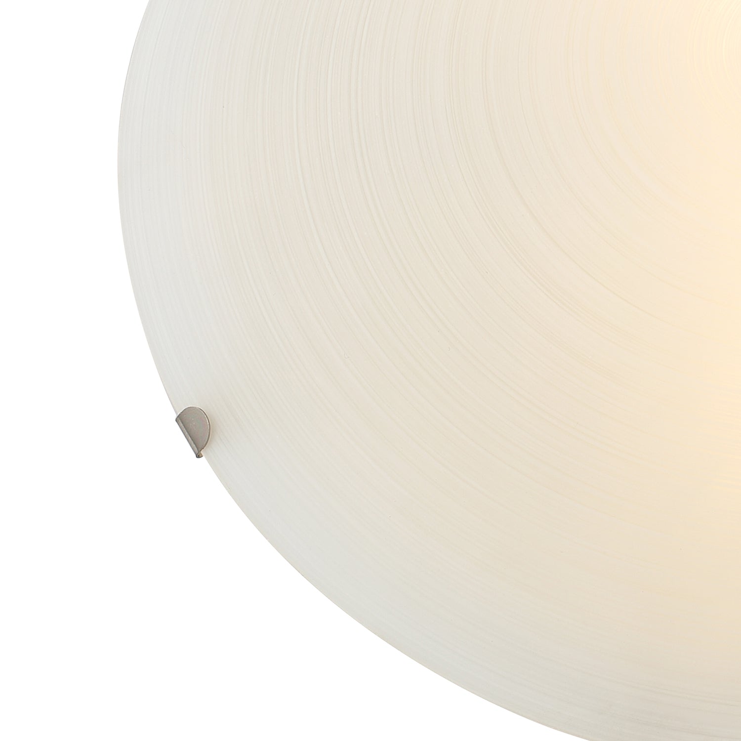 Frosted White Flush 25cm Glass Ceiling Light Fitting with Soft Swirl Decoration Image 4