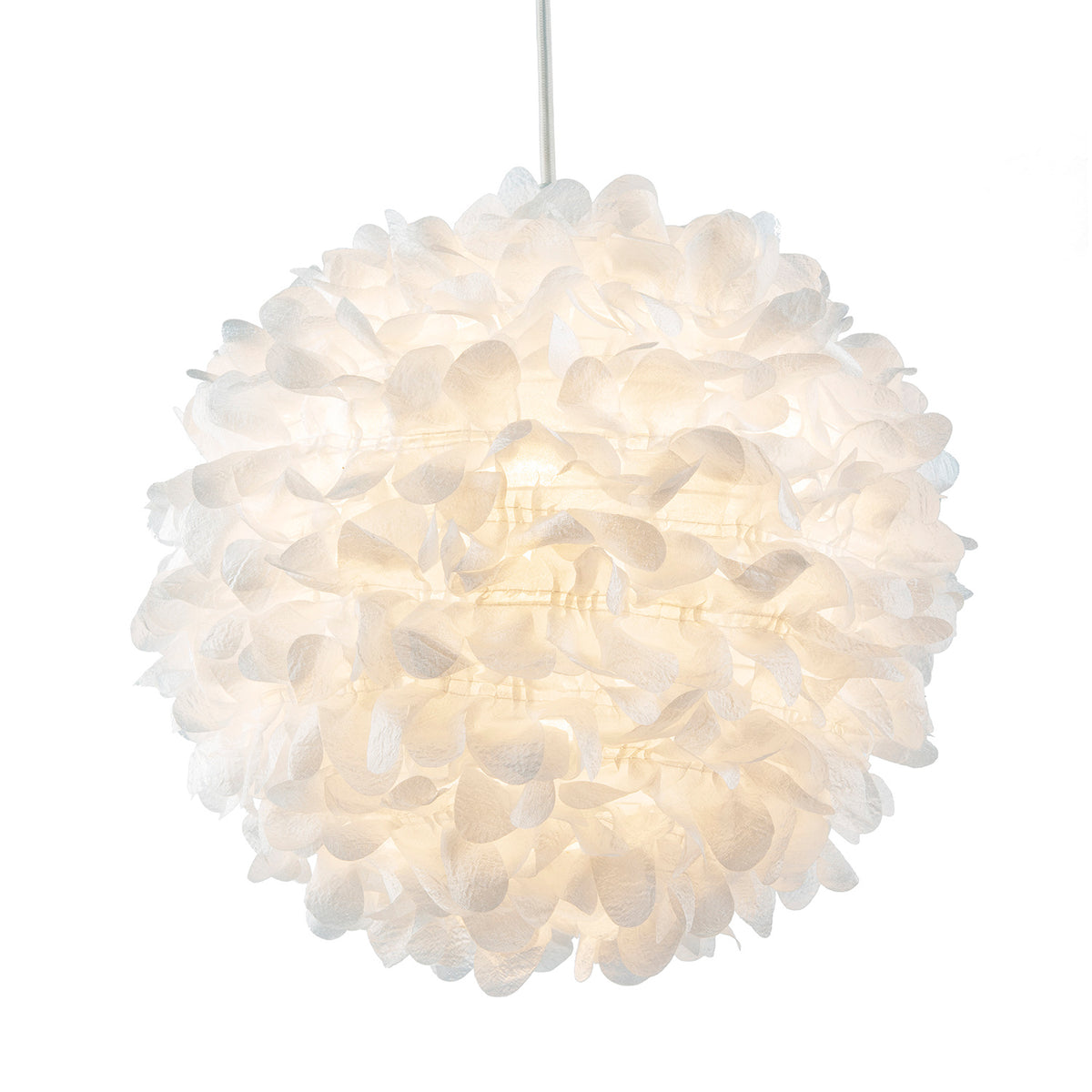 Chic Designer 30cm Pendant Light Shade Fabric Folded Petals