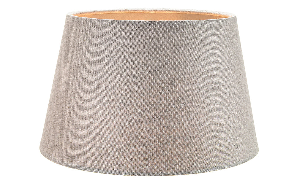 Classic 10 Inch Grey Linen Fabric Drum Table/Pendant Lamp Shade 60w Maximum Image 2