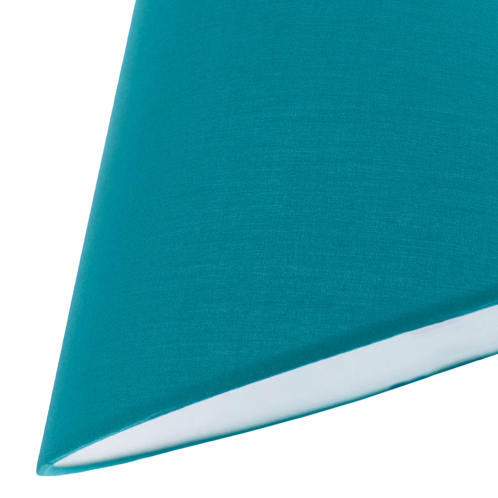 12" Vibrant Teal Cotton Coolie Lampshade Suitable for Table Lamp or Pendant Image 4