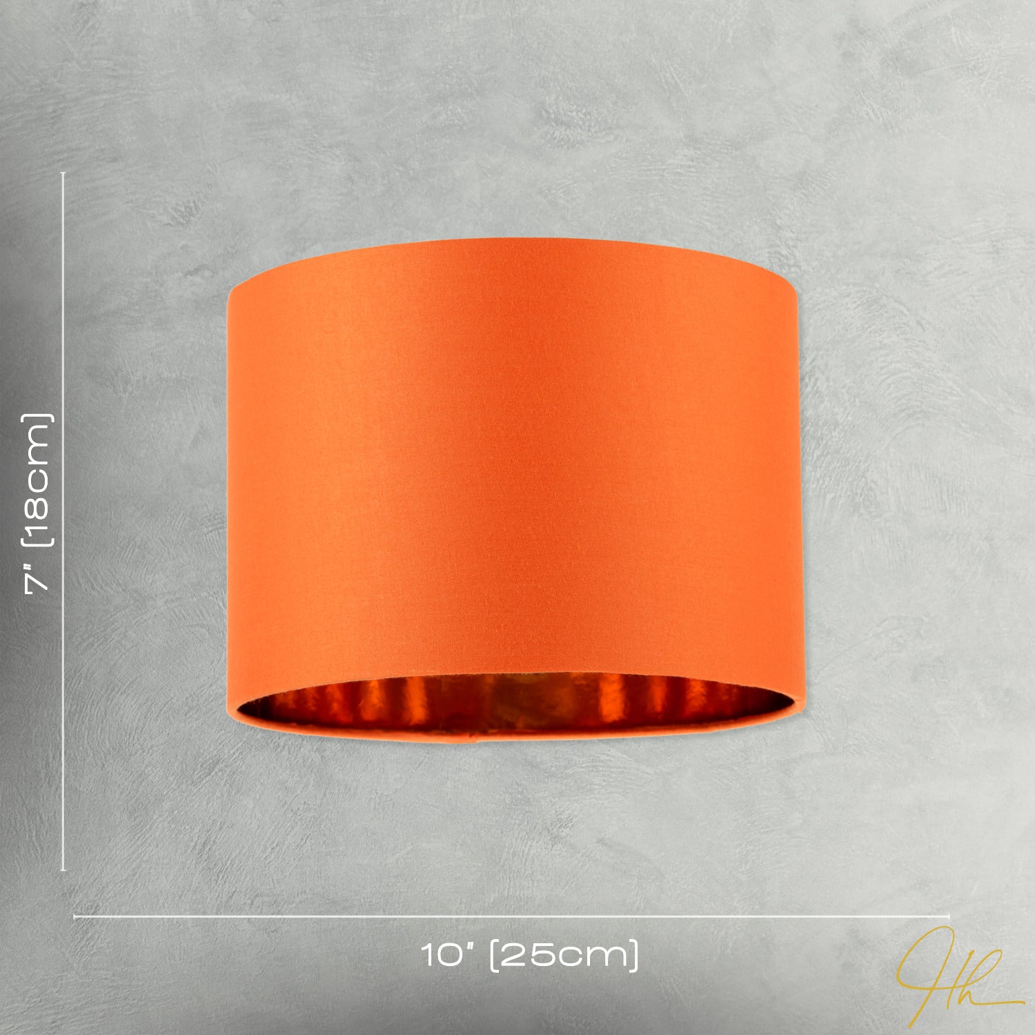 Contemporary Vivid Orange Cotton 10" Table Base or Pendant Lamp Shade Image 7