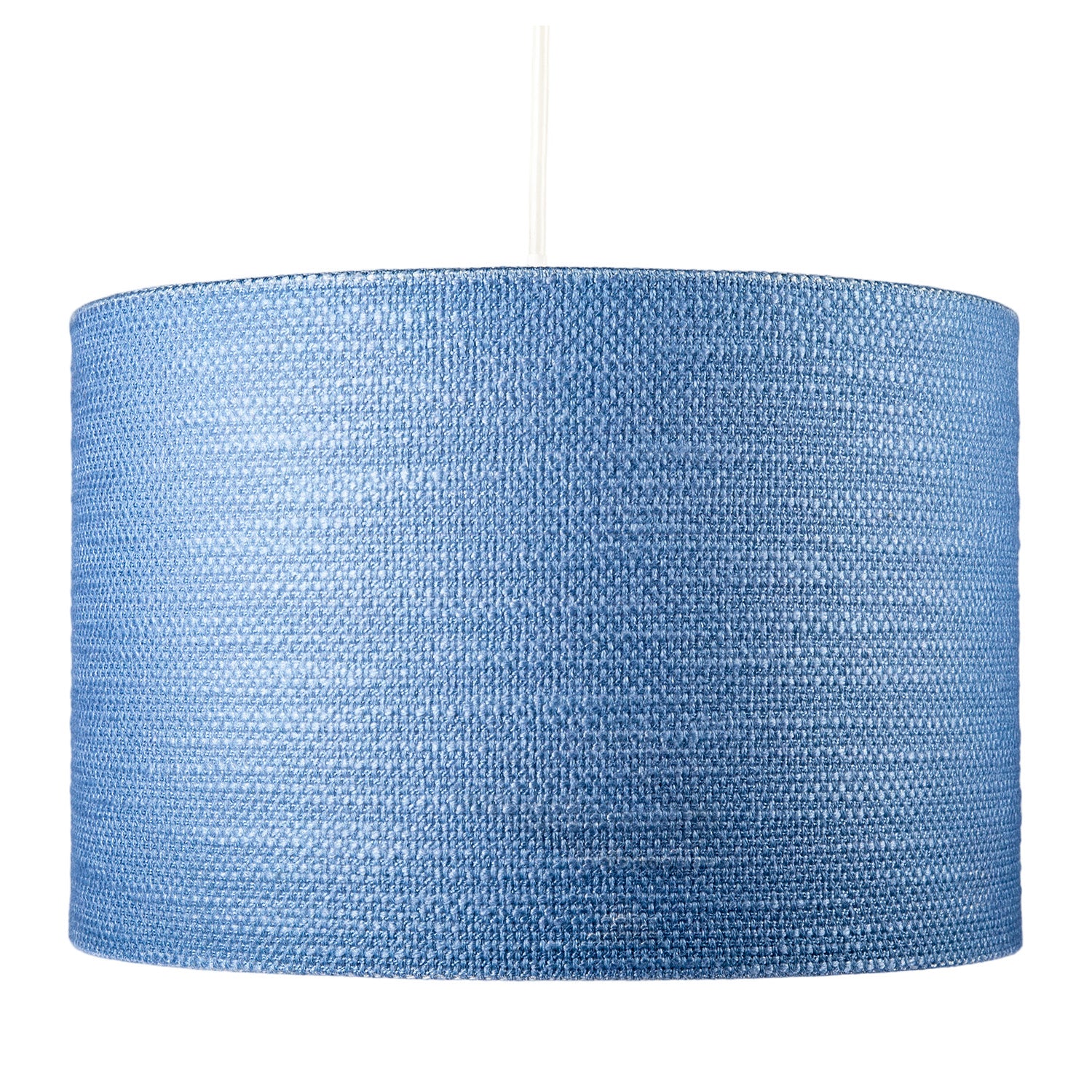 Glacier Lake Blue Textured Linen Pendant Lighting Shade with Diffuser Image 3