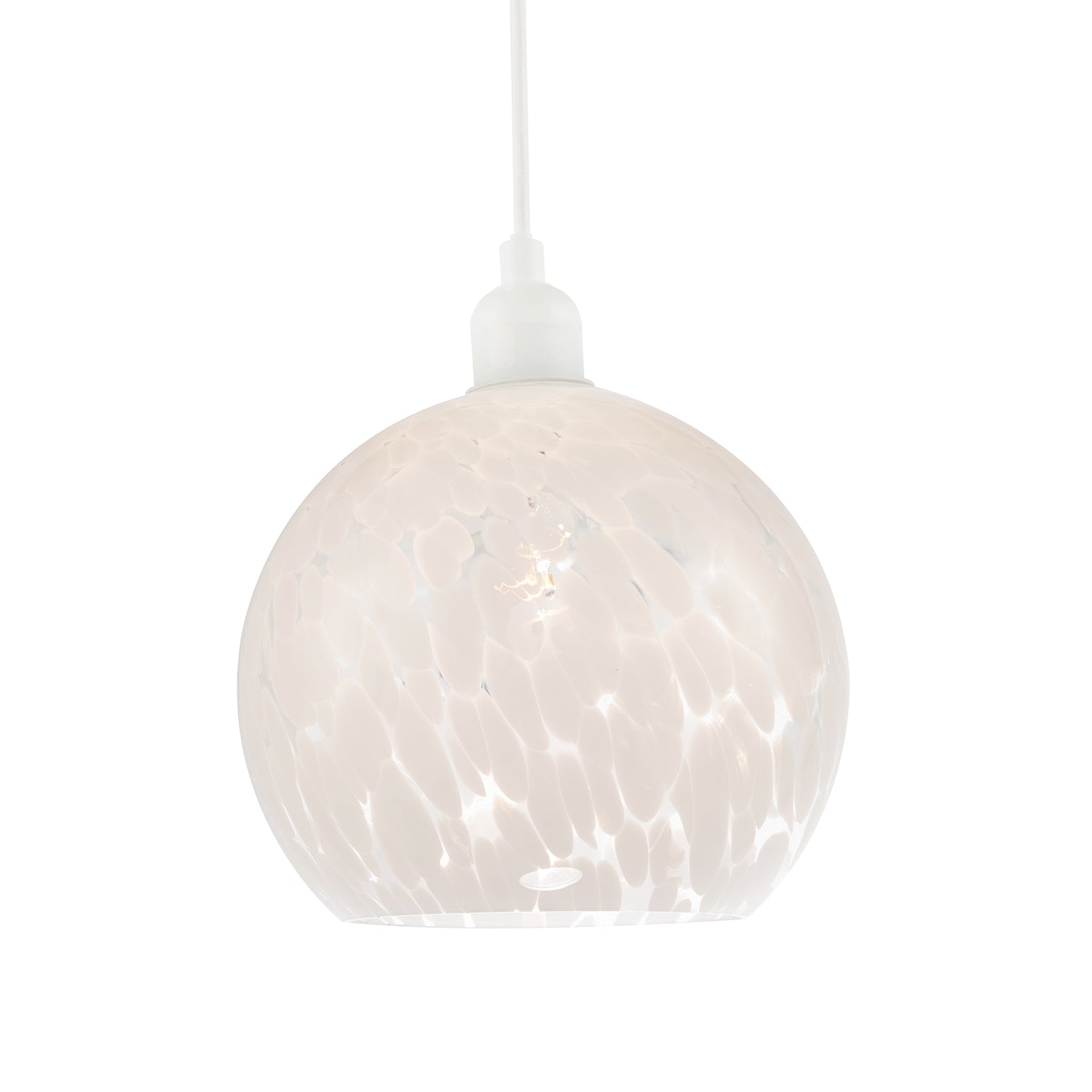 Modern Opal White Snowflake 20cm Glass Pendant Ceiling Lamp Shade Image 1