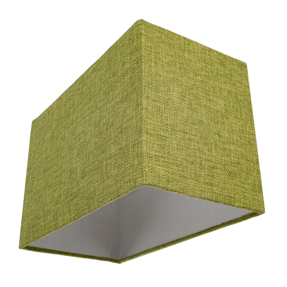 Contemporary and Sleek Olive Linen Fabric Rectangular Lamp Shade 60w Maximum Image 4