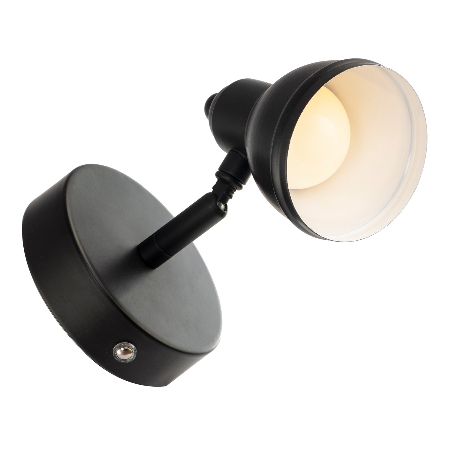 Modern Rechargeable Dimmable Spot Wall Light Fitting in Matte Black Image 4