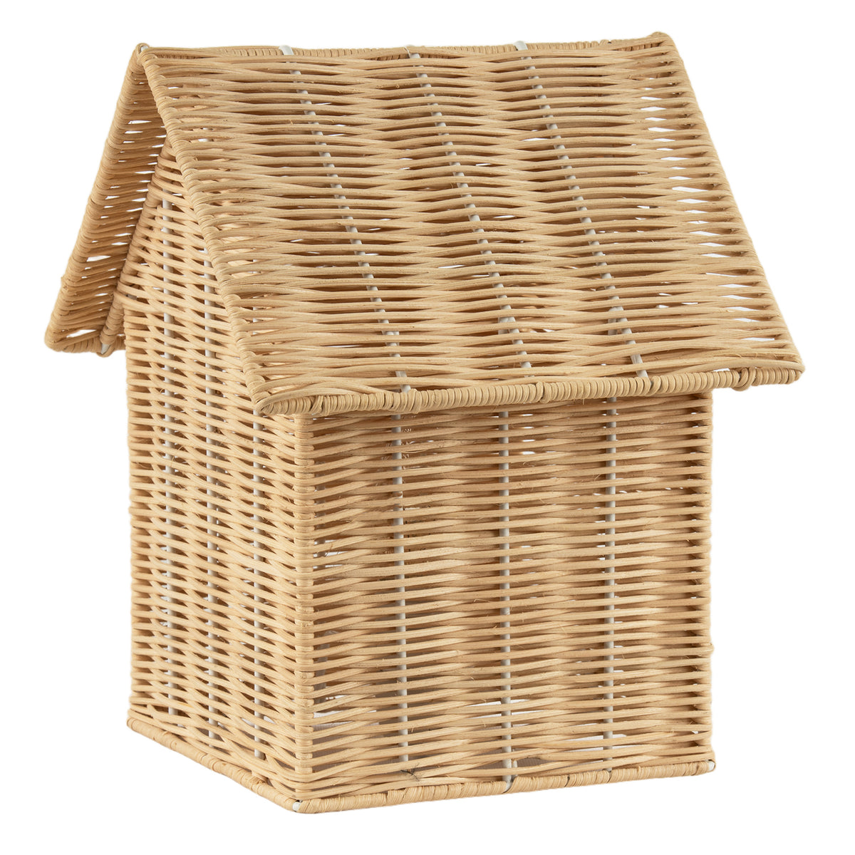 Charming House Shaped Natural Rattan Table Lamp with Open Weave Design Image 1