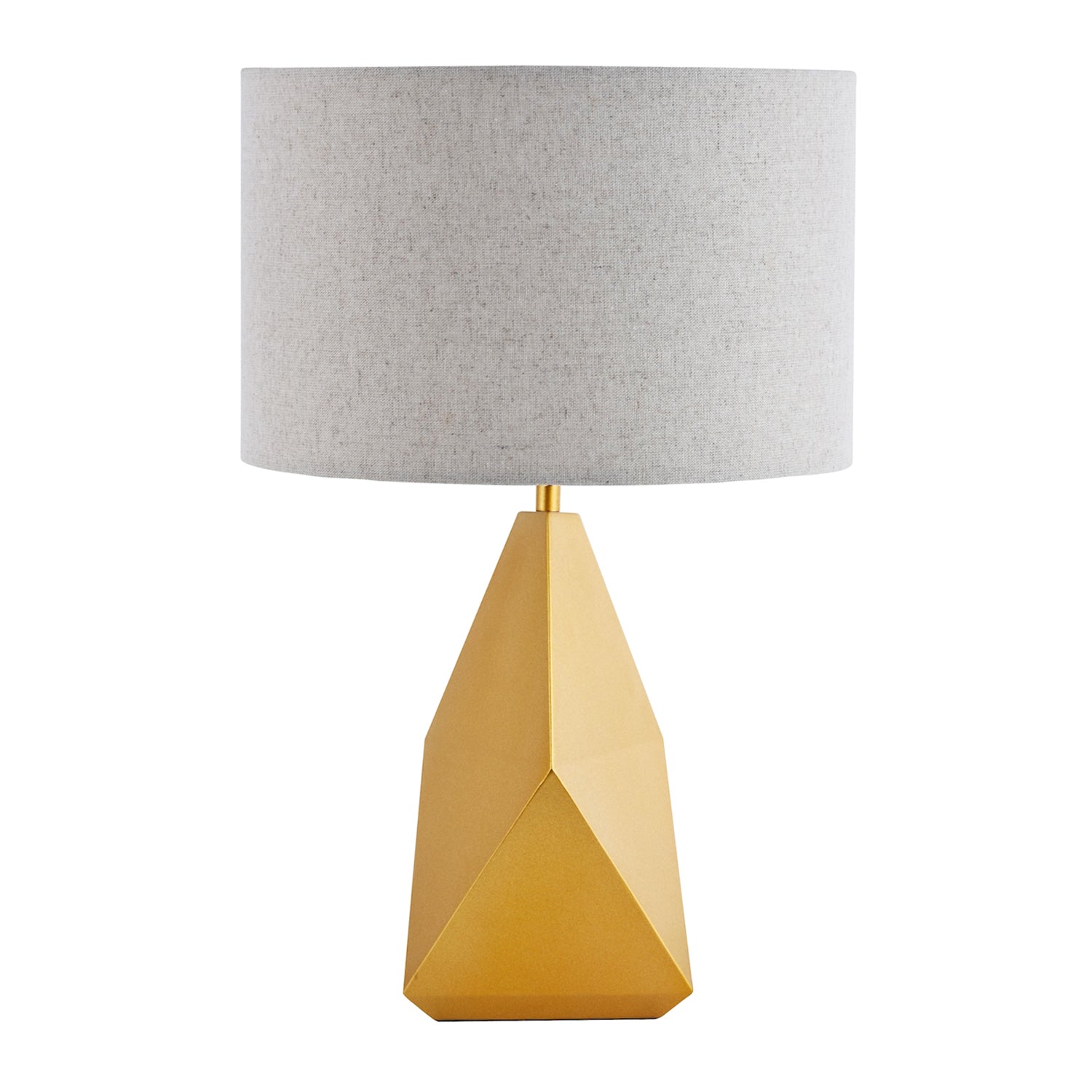 Satin Gold Metal 3D Geometric Table Lamp Base Modern Designer Style with Switch Image 4