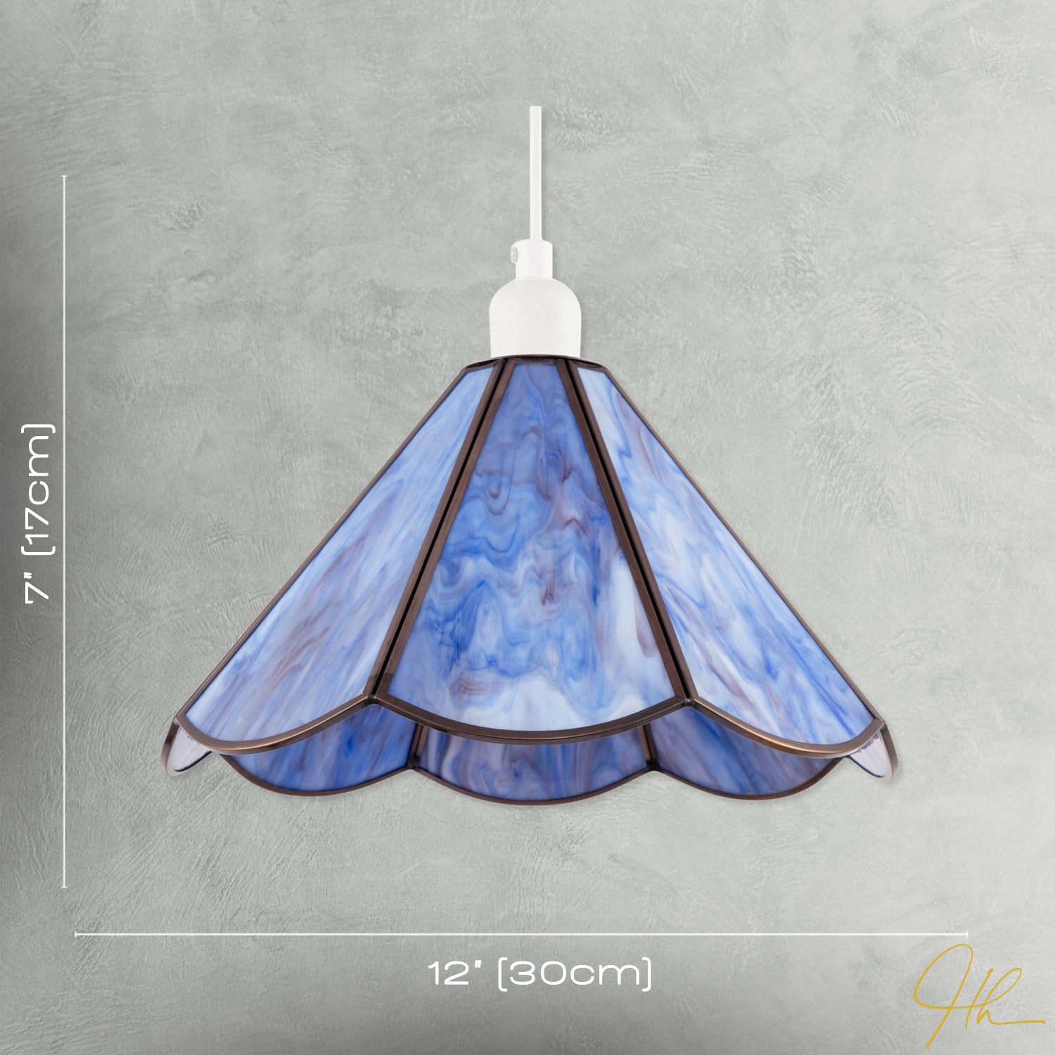 Classic Lavender Purple Tiffany Glass Easy Fit Pendant Lighting Shade Image 7