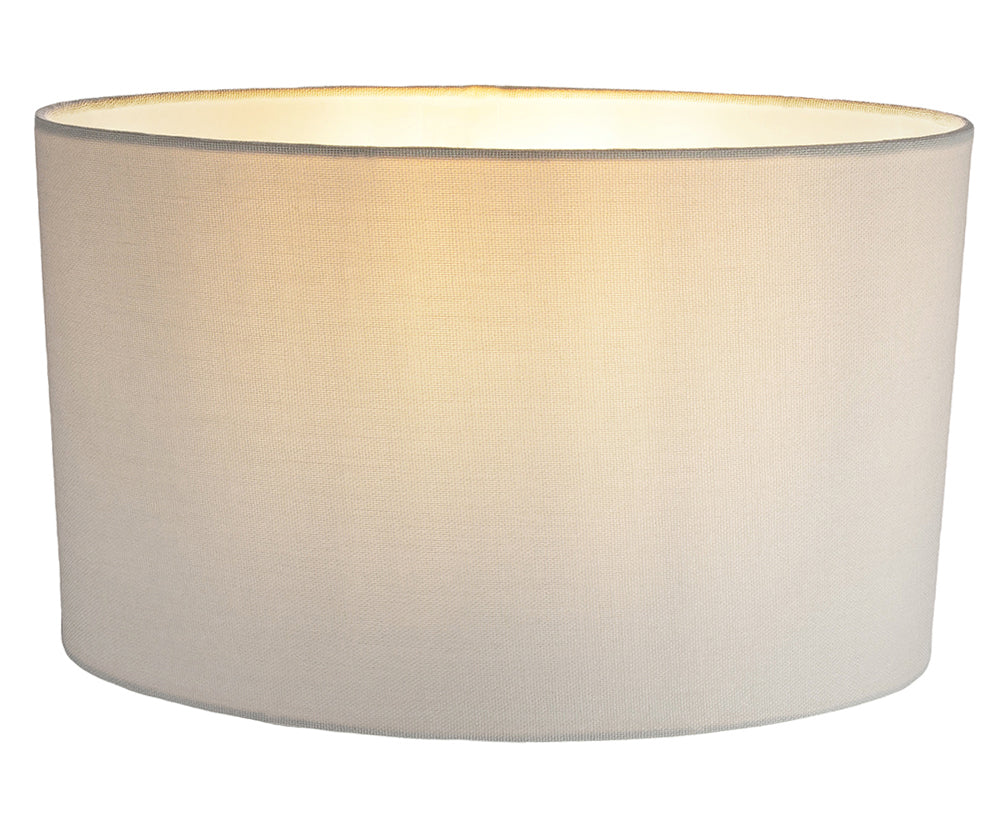 Contemporary and Stylish Dove Grey Linen Fabric Oval Lamp Shade - 30cm Width Image 2