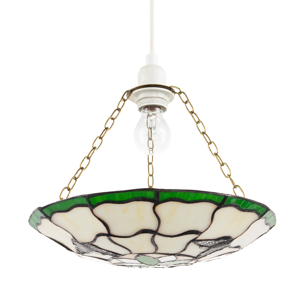 Traditional Butterfly Tiffany Glass Pendant Lighting Shade