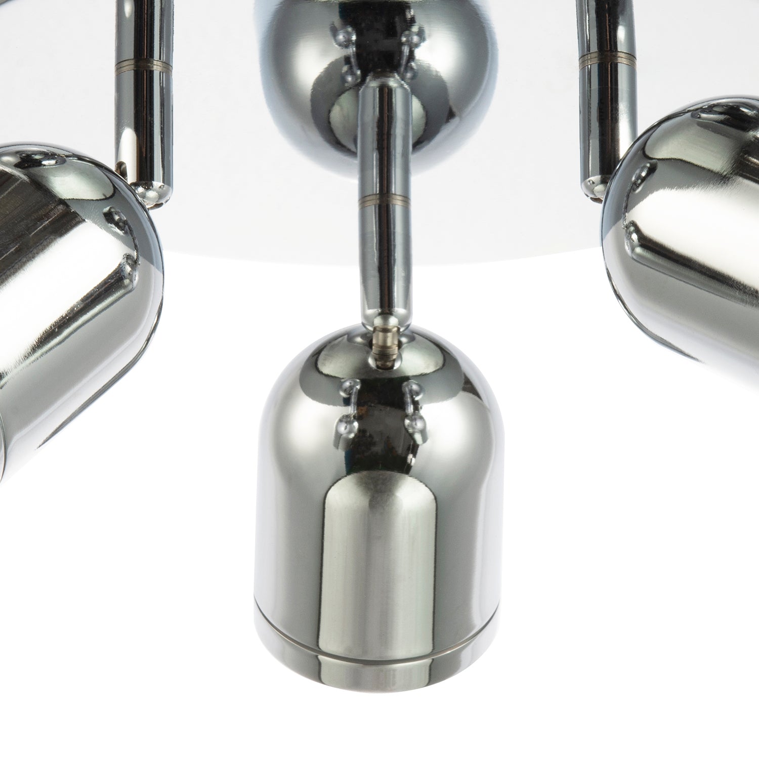 Modern Triple Metal Spot IP44 Bathroom Chrome Ceiling with Adjustable Heads Image 3