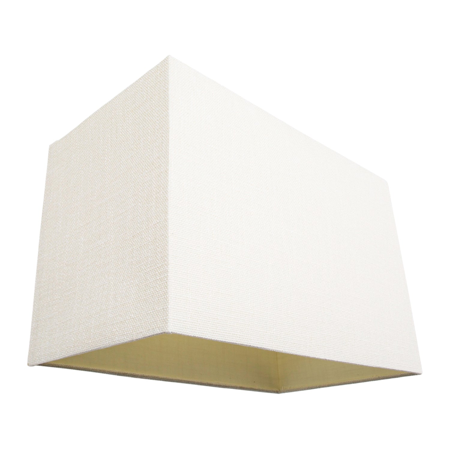 Large Rectangular Cream Linen Fabric Lamp Shade for Table and Floor Lamp Bases Image 4